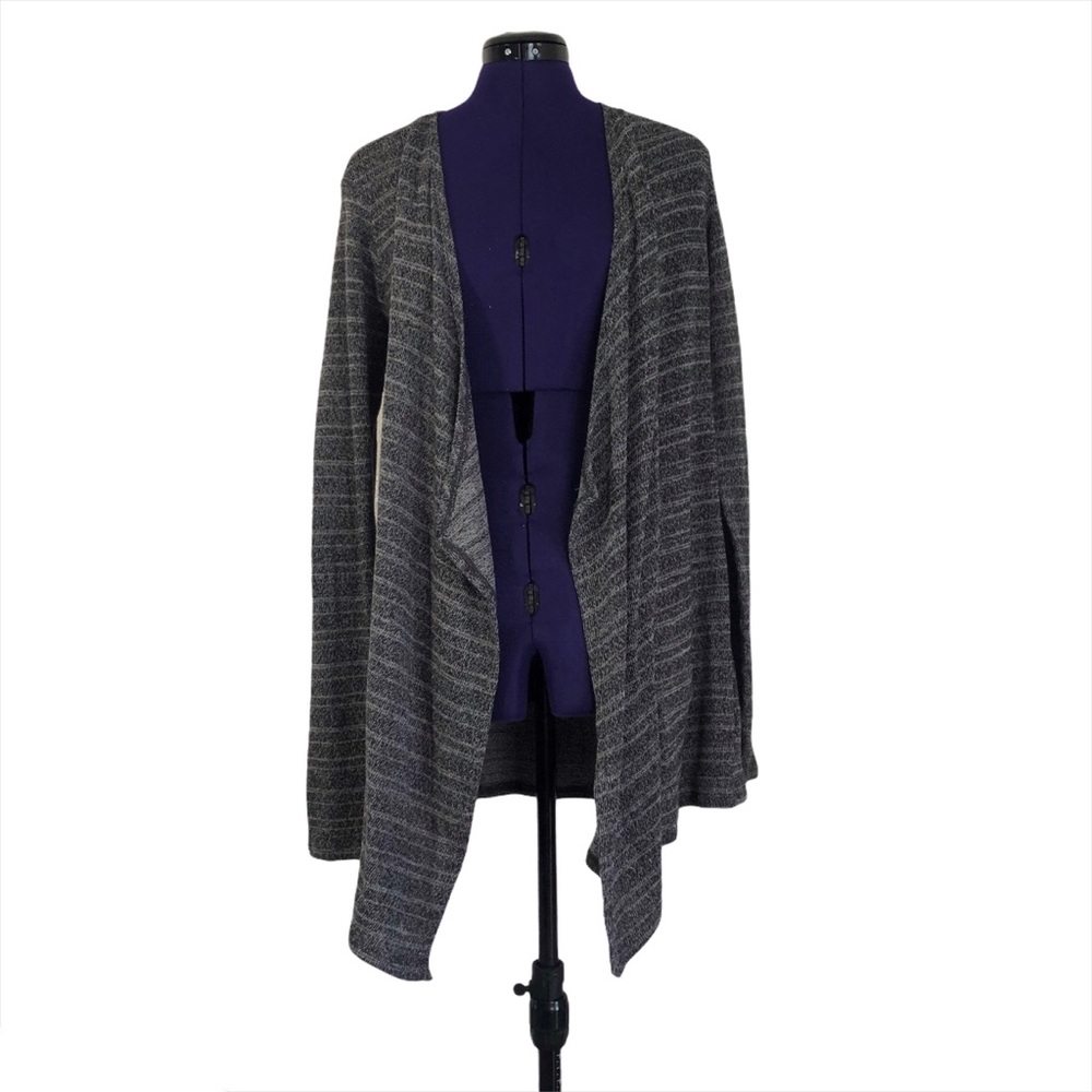 Volcom Gray Stripe Knit Long Sleeve Sweater